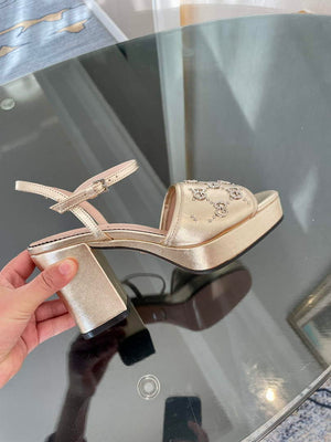 Gucci 719844 Women's Lnterlocking G Studs Sandal G56237 - 35 - View 5