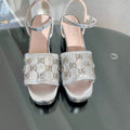Gucci 719844 Women's Lnterlocking G Studs Sandal G56238 - 35 - View 1