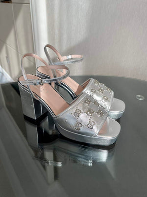 Gucci 719844 Women's Lnterlocking G Studs Sandal G56238 - 35 - View 3
