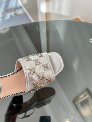 Gucci 719844 Women's Lnterlocking G Studs Sandal G56238 - 35 - View 5
