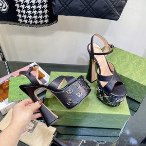 Gucci 719843 Women's Lnterlocking G Studs Sandal G56231 - 35 - View 8