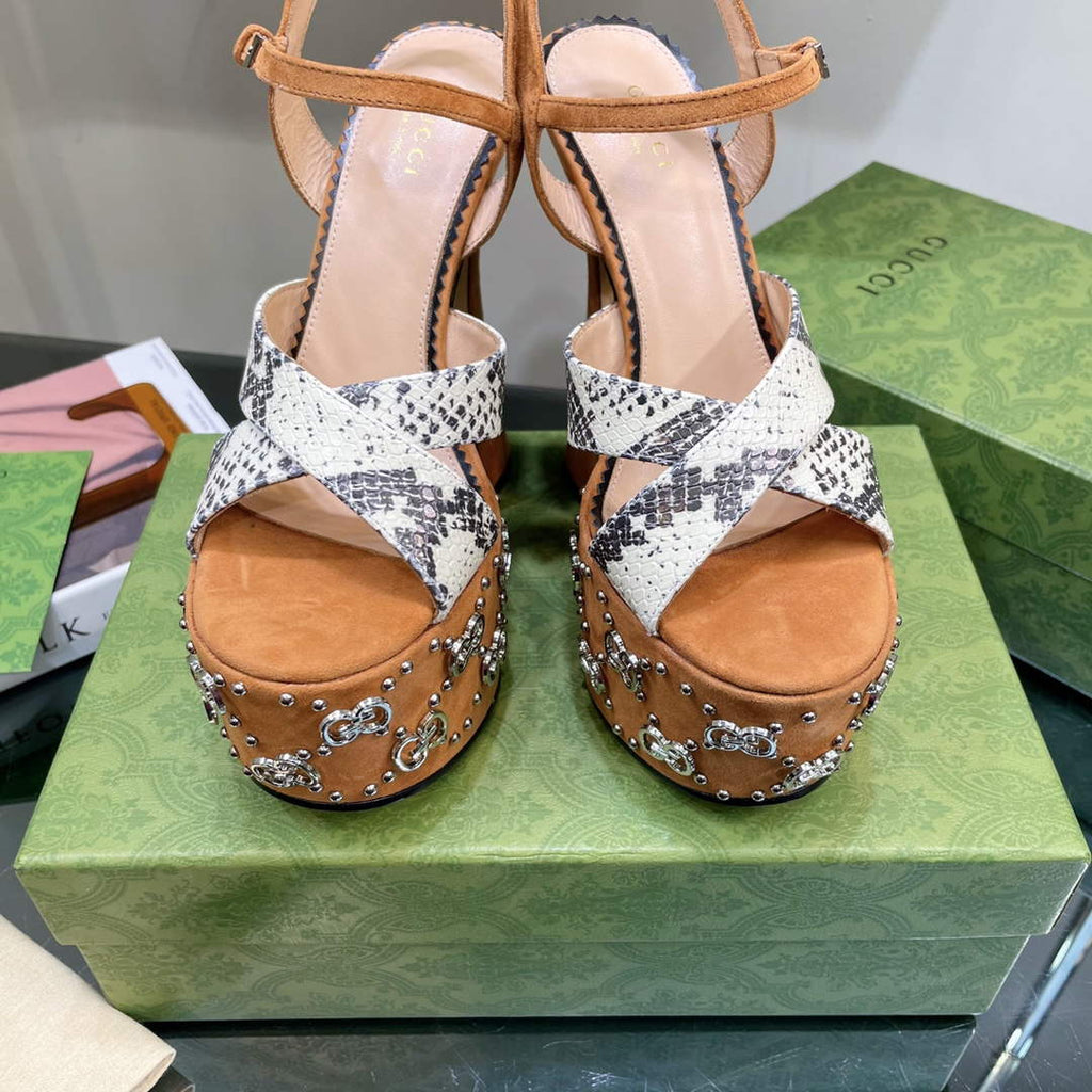 Gucci 719843 Women's Lnterlocking G Studs Sandal G56230
