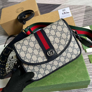 Gucci 722117 Ophidia Mini Gg Shoulder Bag Blue - Default Title - View 4