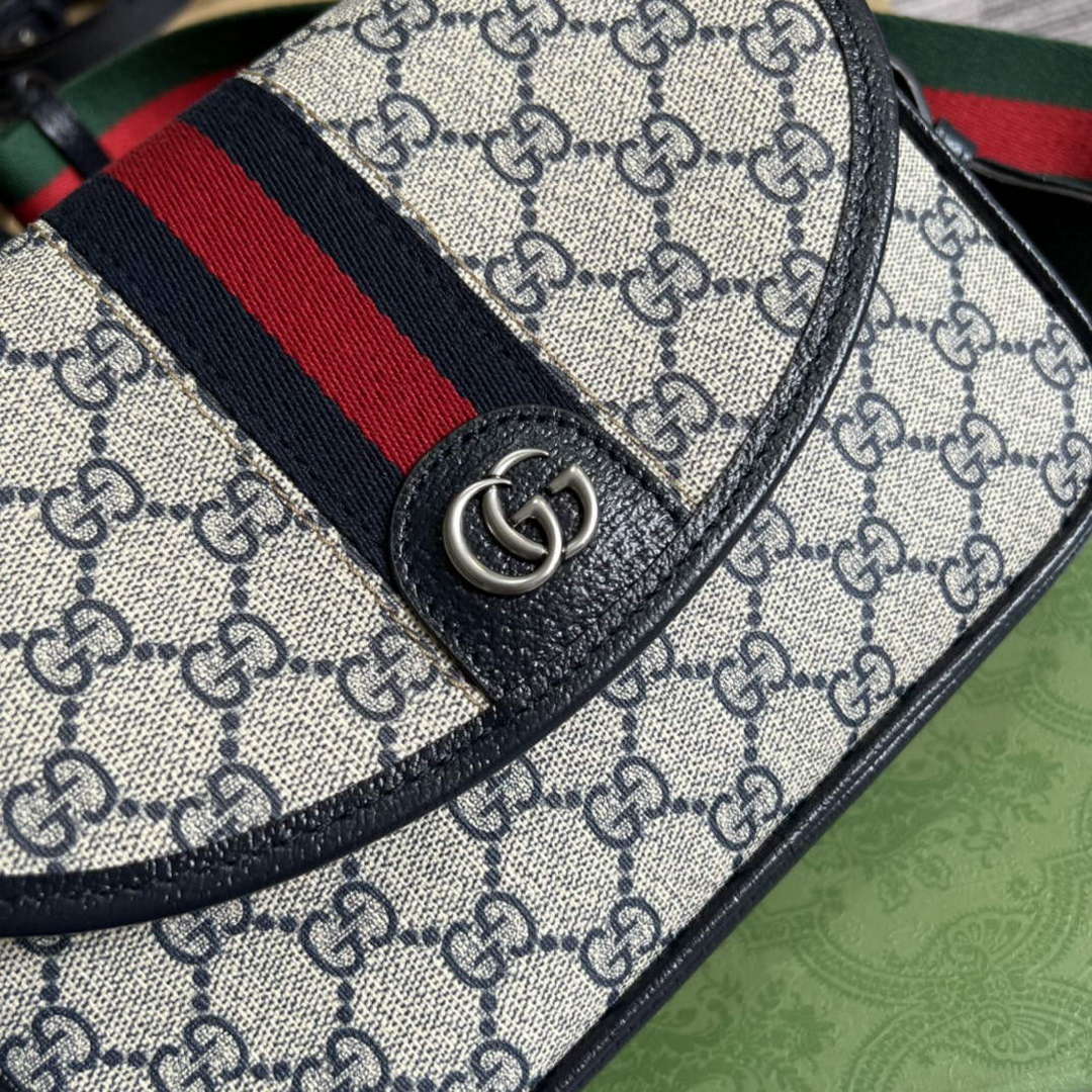 Gucci 722117 Ophidia Mini Gg Shoulder Bag Blue - Default Title - View 5
