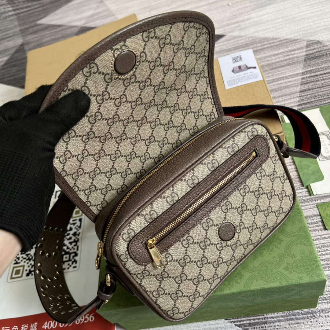 Gucci 722117 Ophidia Mini Gg Shoulder Bag Brown - Default Title - View 7