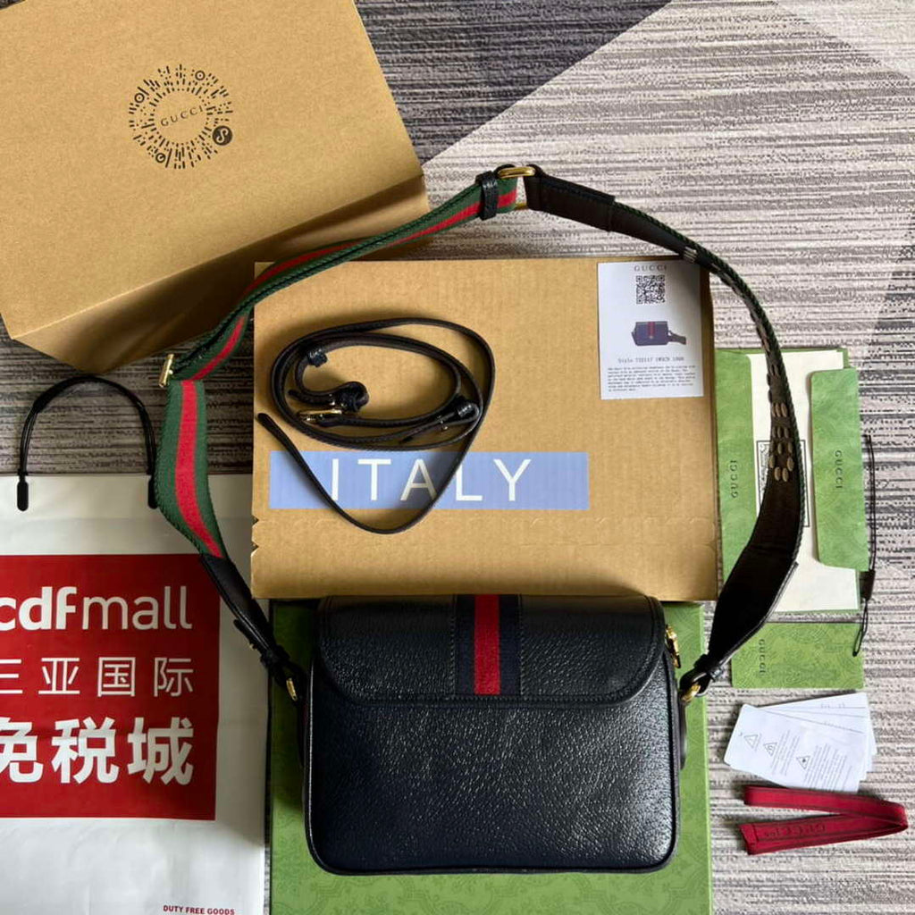 Gucci 722117 Ophidia Mini Gg Shoulder Bag Navy Blue