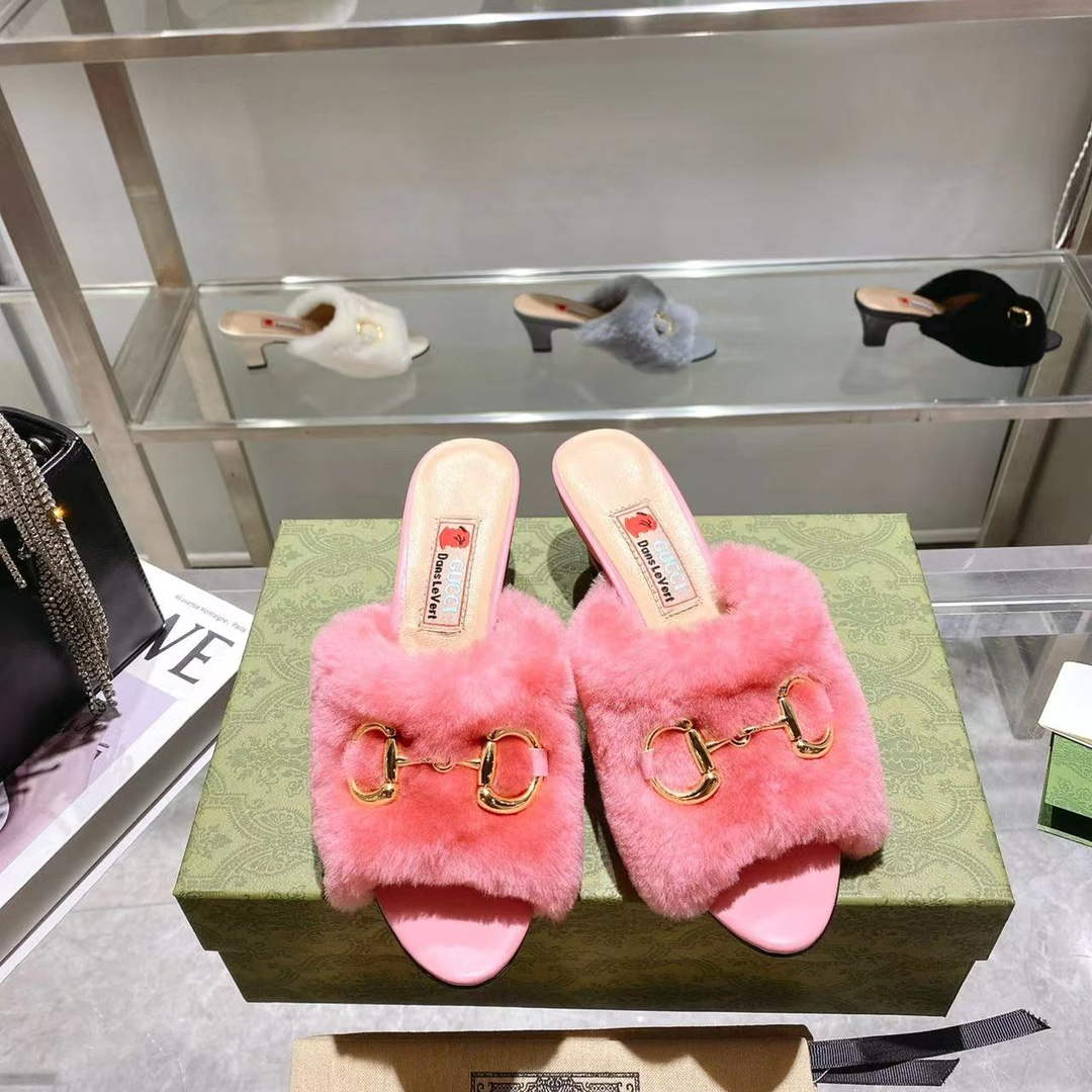 Gucci 722962 Women's mid-heel slide sandal G82358