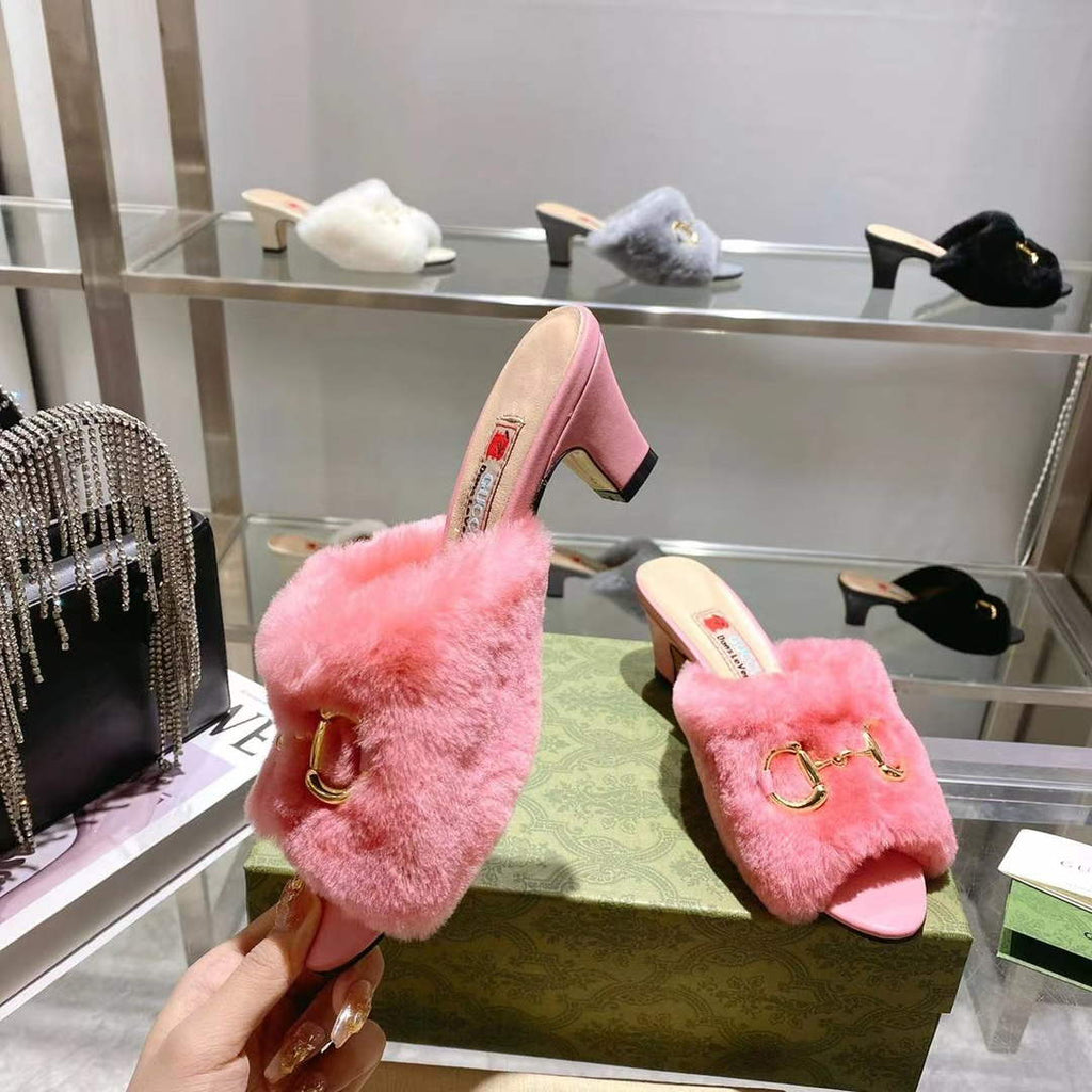 Gucci 722962 Women's mid-heel slide sandal G82358