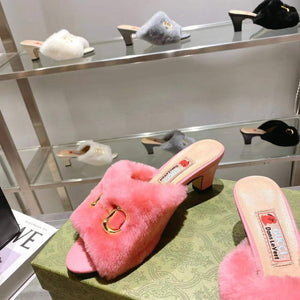 Gucci 722962 Women's mid-heel slide sandal G82358 - 35 - View 6