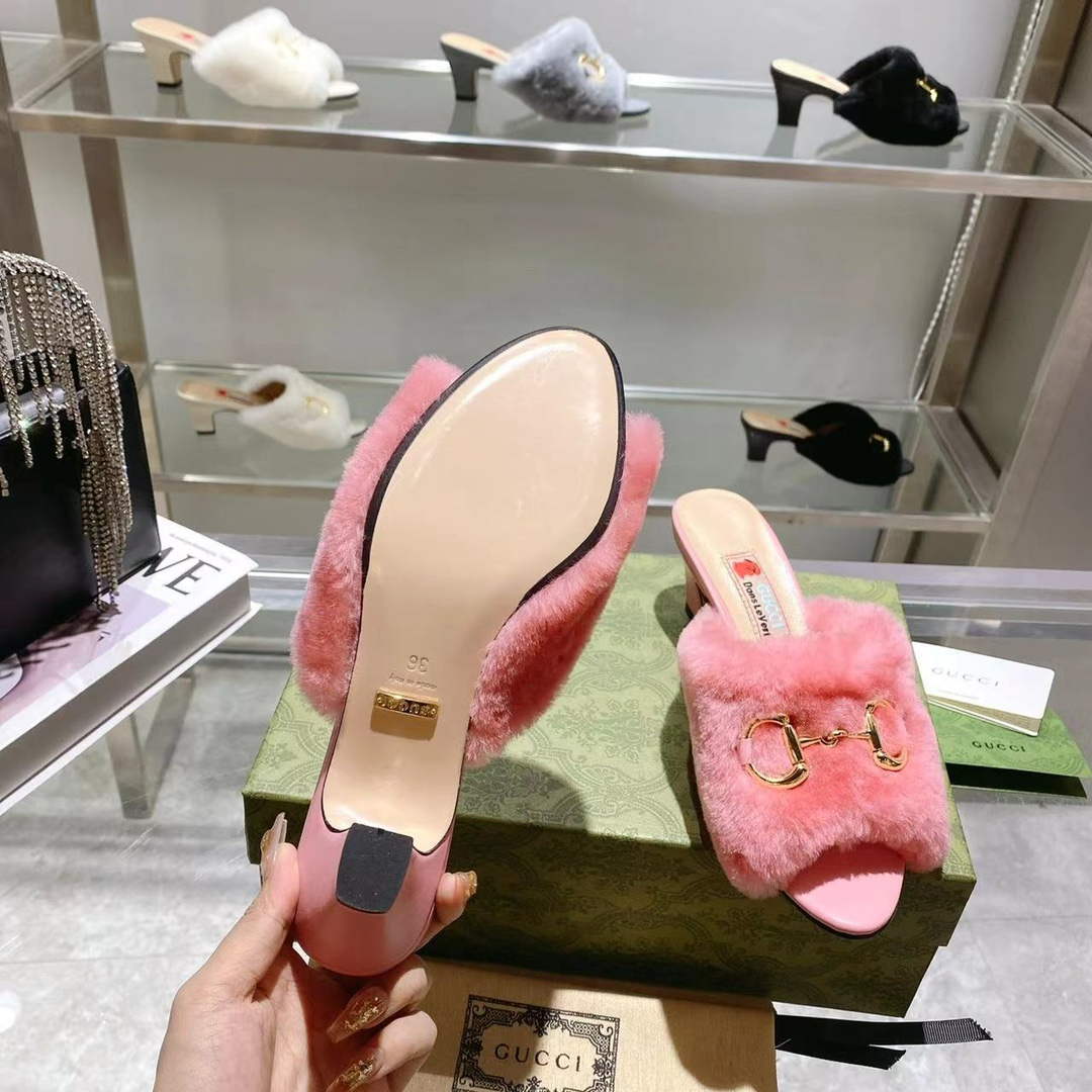 Gucci 722962 Women's mid-heel slide sandal G82358 - 35 - View 9