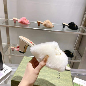 Gucci 722962 Women's mid-heel slide sandal G82360 - 35 - View 5