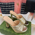 Gucci 723404 Women's heeled slide sandal G56306 - 35 - View 1