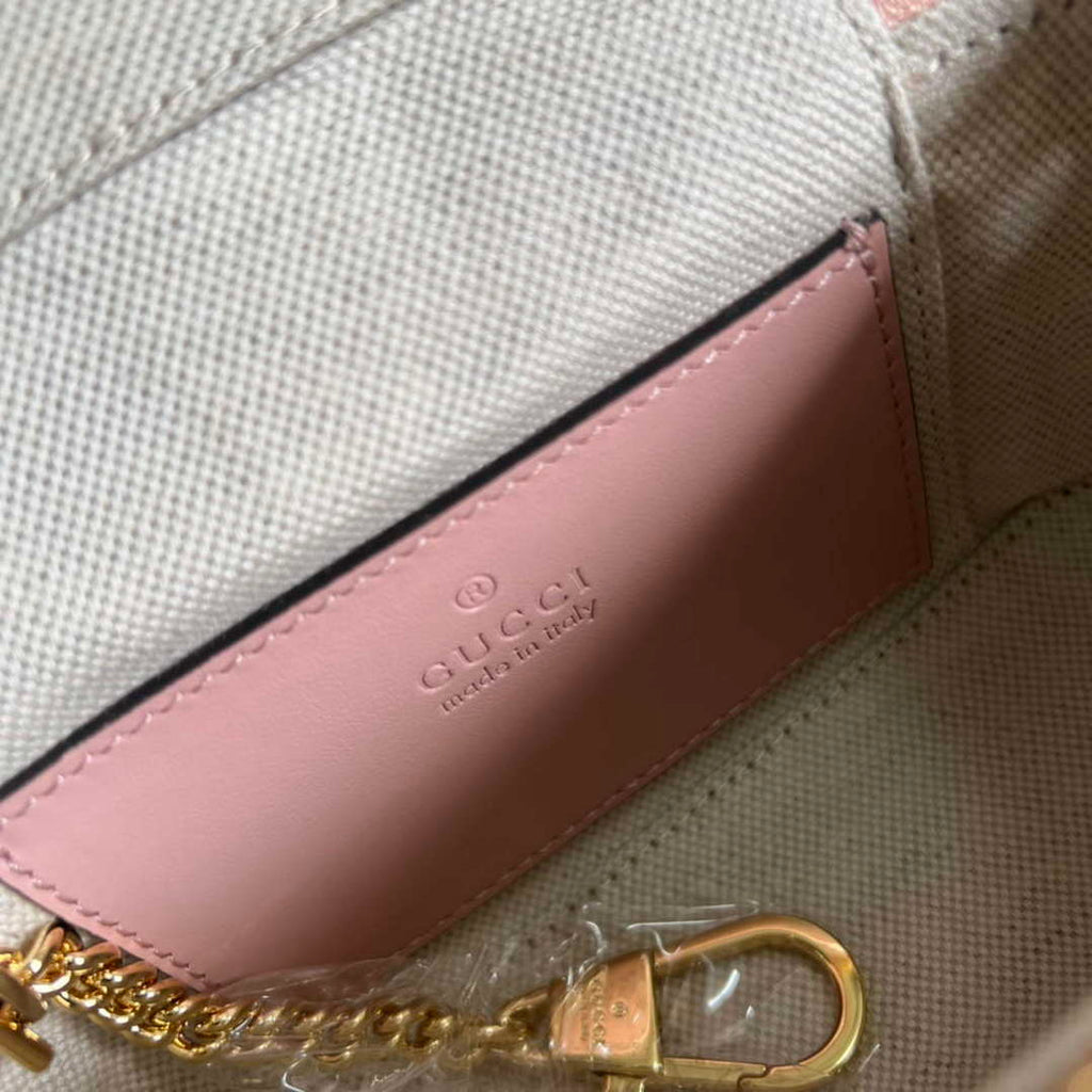 Gucci 723770 GG Matelass¨¦ Top Handle Mini Bag Light Pink