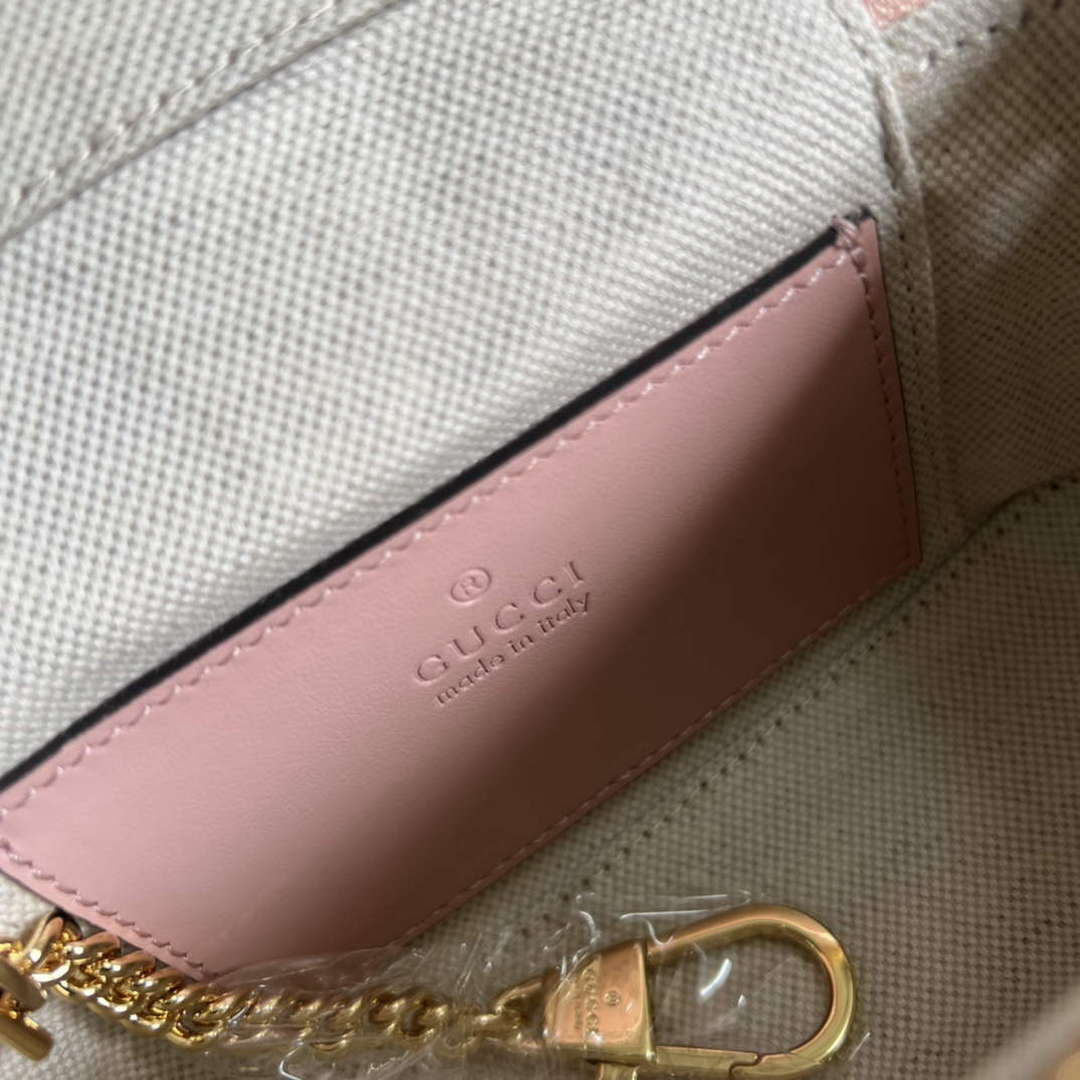 Gucci 723770 GG Matelass¨¦ Top Handle Mini Bag Light Pink