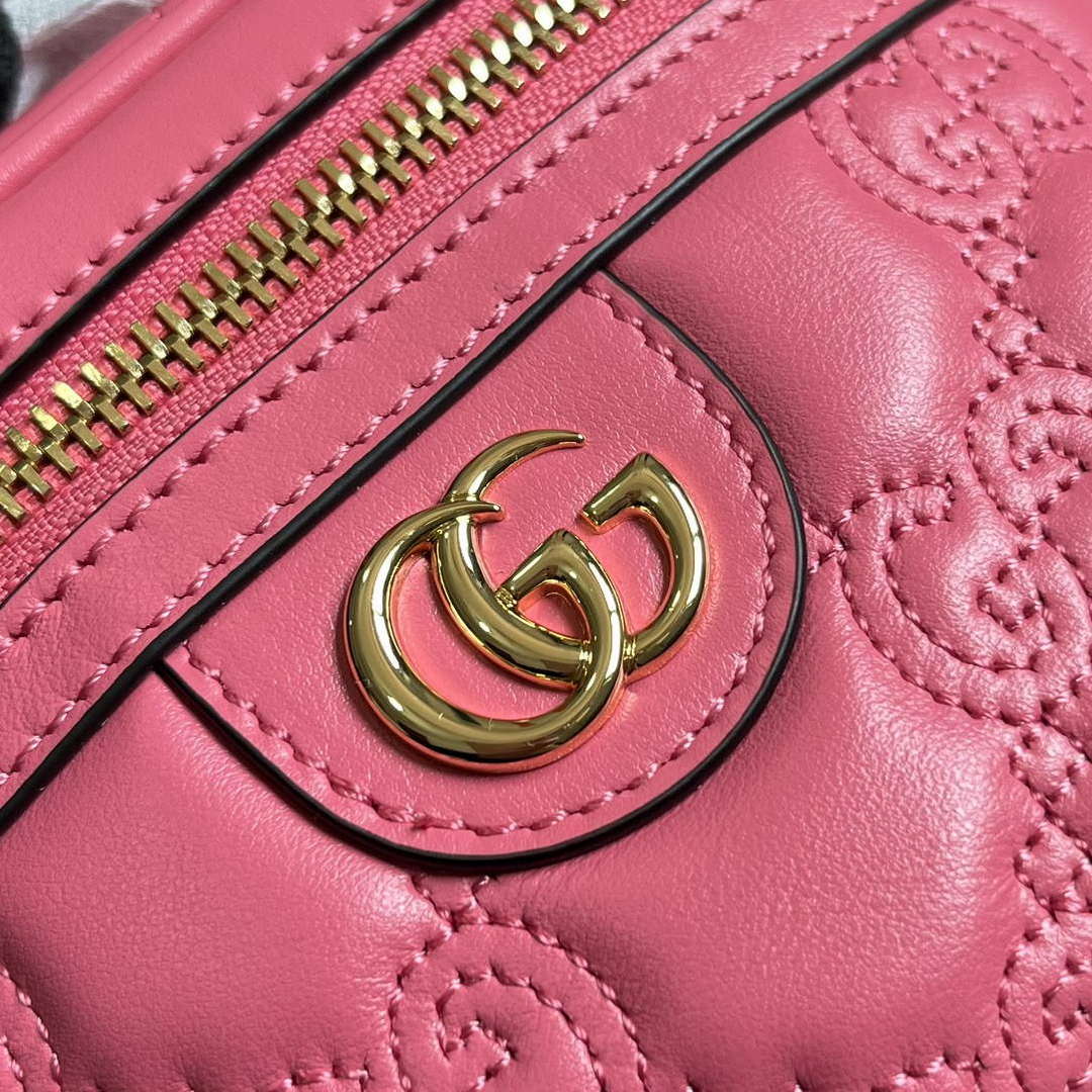 Gucci 723770 GG Matelass¨¦ Top Handle Mini Bag Pink