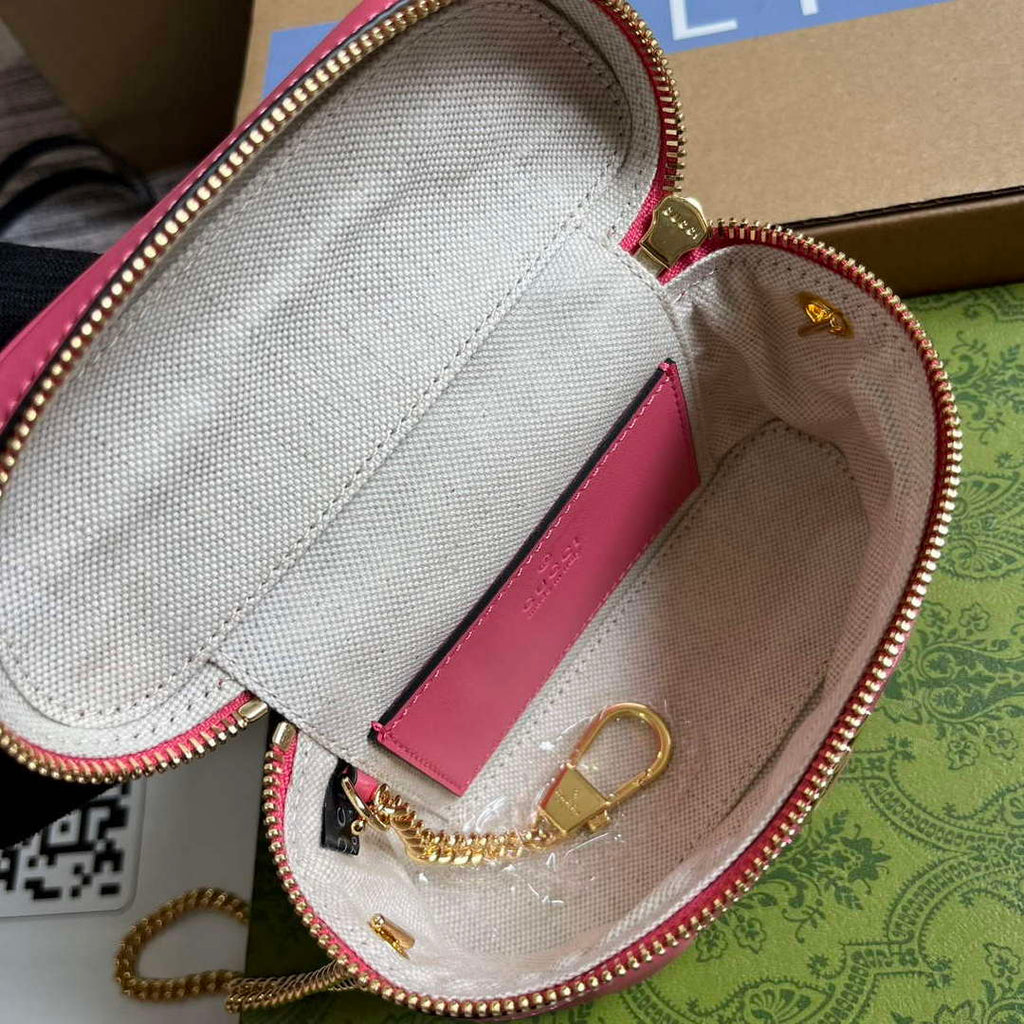Gucci 723770 GG Matelass¨¦ Top Handle Mini Bag Pink