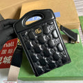 Gucci 723776 GG Matelass¨¦ Top Handle Mini Bag Black