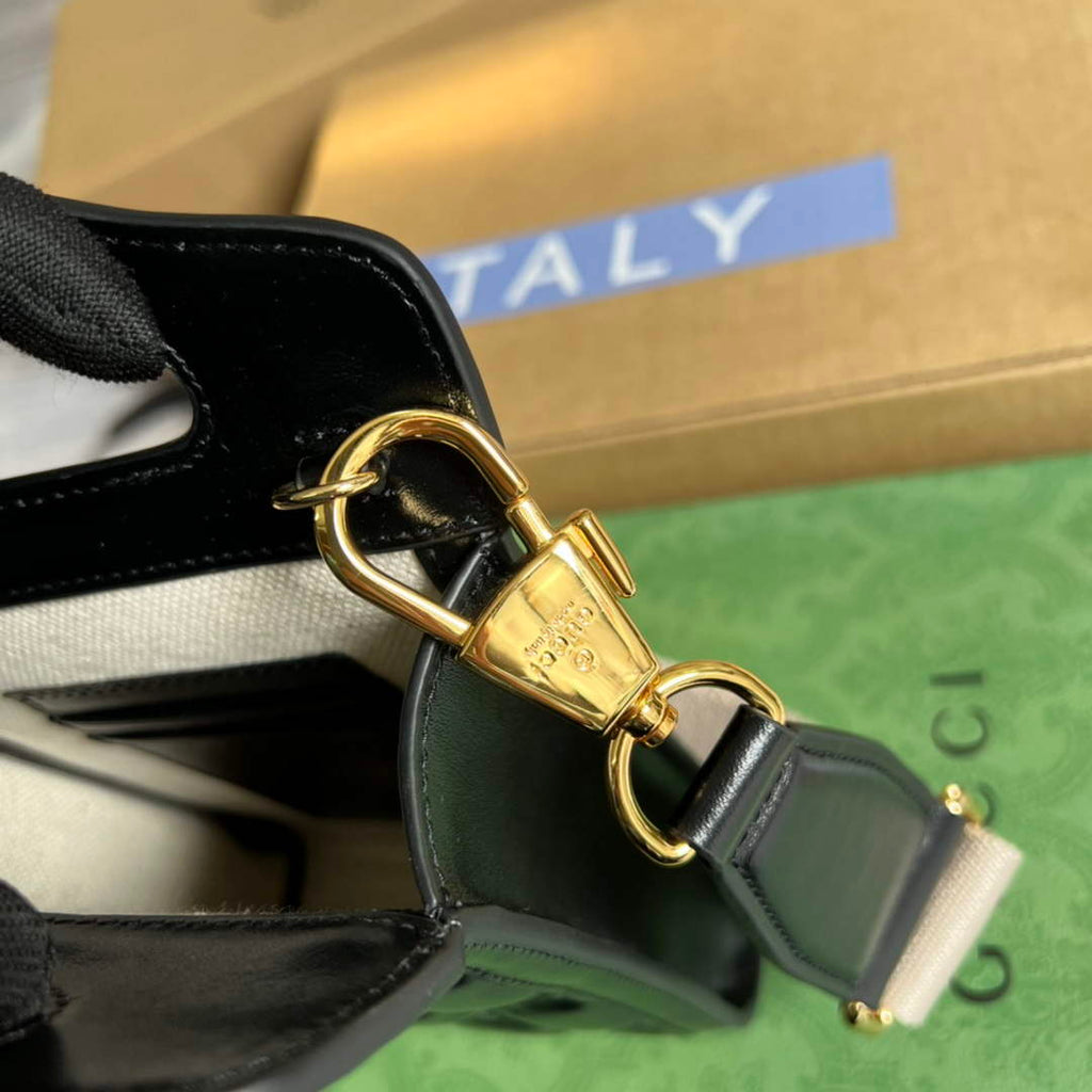 Gucci 723776 GG Matelass¨¦ Top Handle Mini Bag Black