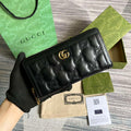 Gucci 723784 GG Matelass¨¦ Zip-Around Wallet Black