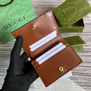 Gucci 723786 GG Matelass¨¦ Card Case Wallet Brown - Default Title - View 6