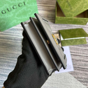 Gucci 723786 GG Matelass¨¦ Card Case Wallet Grey - Default Title - View 4