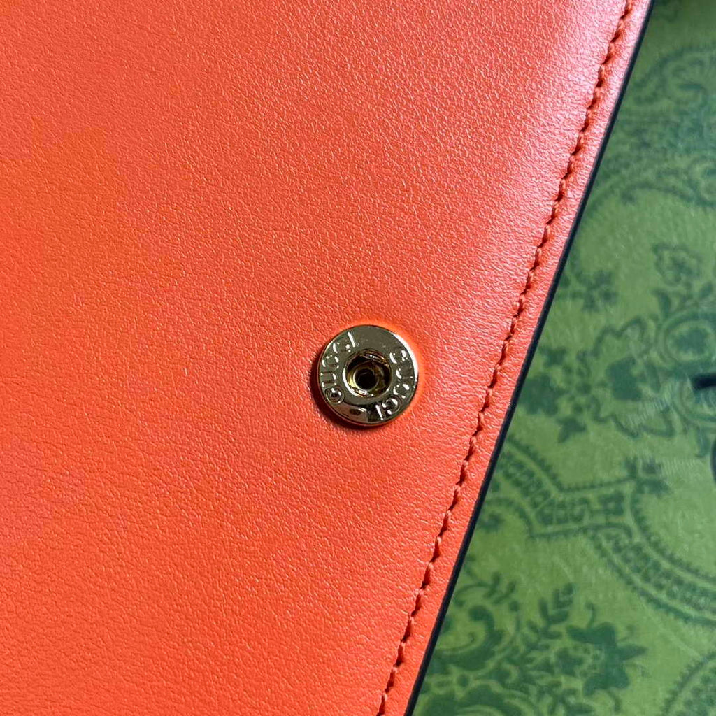 Gucci 723787 GG Matelass¨¦ Chain Wallet Orange