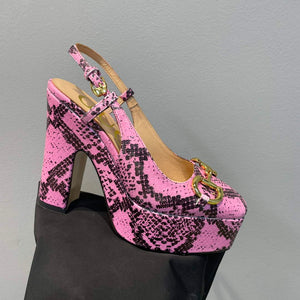 Gucci 723837 Women's python print high heel pump G66745 - 35 - View 7