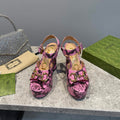 Gucci 723838 Women's python print high heel pump G66752 - 35 - View 1