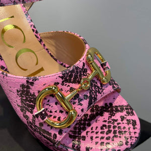 Gucci 723838 Women's python print high heel pump G66752 - 35 - View 9