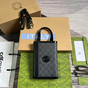 Gucci 724358 GG Top Handle Wallet Black - Default Title - View 1
