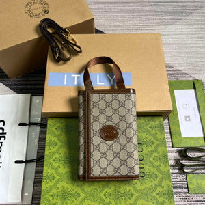 Gucci 724358 GG Top Handle Wallet Brown - Default Title - View 1