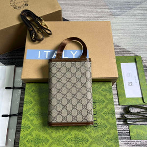 Gucci 724358 GG Top Handle Wallet Brown - Default Title - View 2