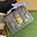 Gucci 724499 GG Matelass¨¦ Small Top Handle Bag Grey