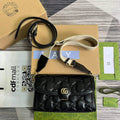 Gucci 724529 GG Matelass¨¦ Small Bag Black