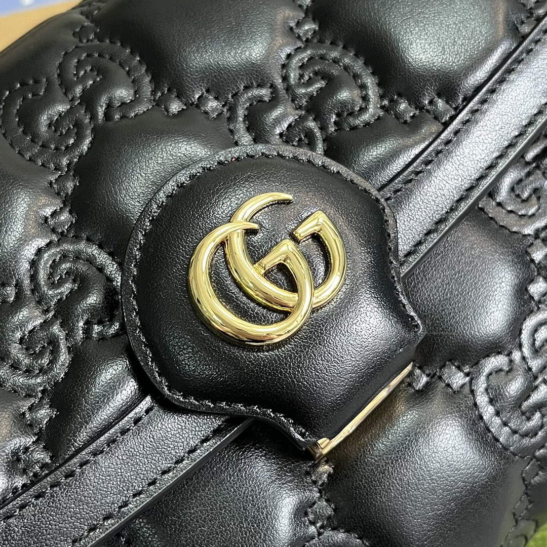Gucci 724529 GG Matelass¨¦ Small Bag Black