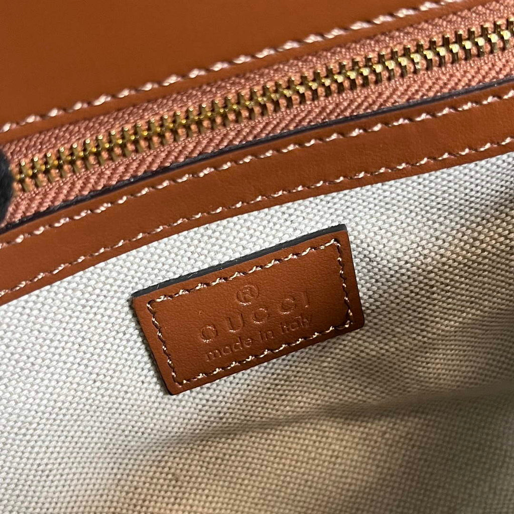 Gucci 724529 GG Matelass¨¦ Small Bag Brown