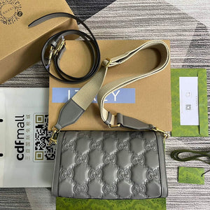 Gucci 724529 GG Matelass¨¦ Small Bag Light grey - Default Title - View 2