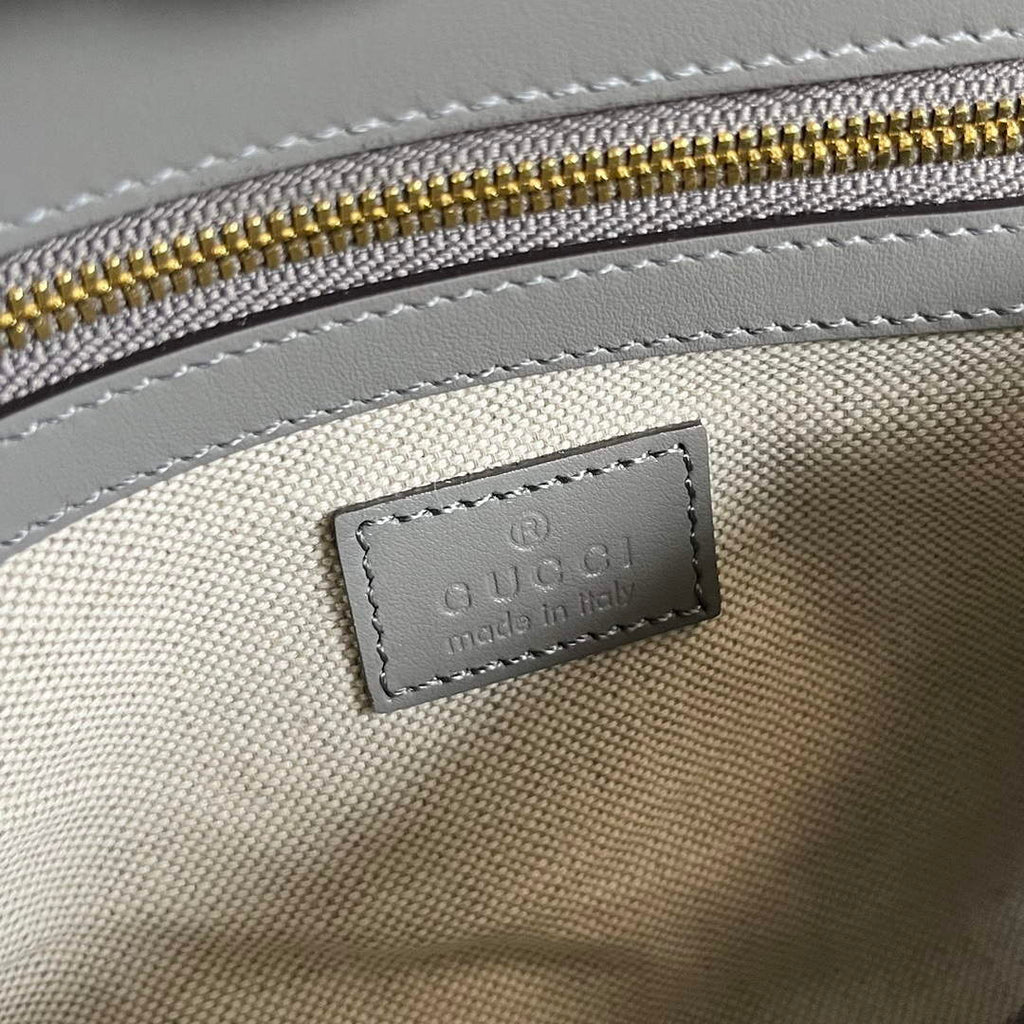 Gucci 724529 GG Matelass¨¦ Small Bag Light grey