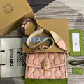 Gucci 724529 GG Matelass¨¦ Small Bag Pink