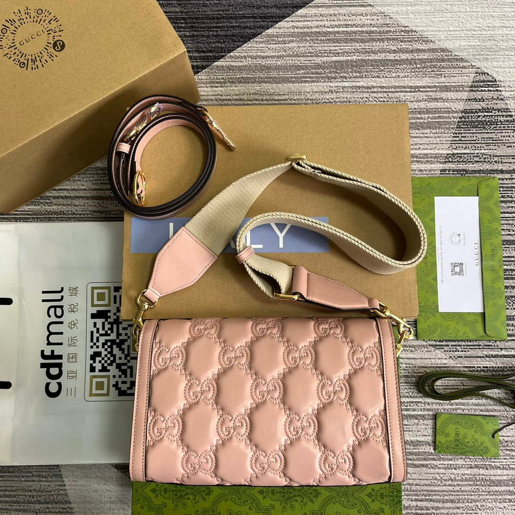 Gucci 724529 GG Matelass¨¦ Small Bag Pink