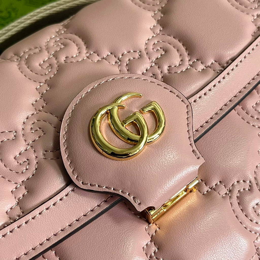 Gucci 724529 GG Matelass¨¦ Small Bag Pink