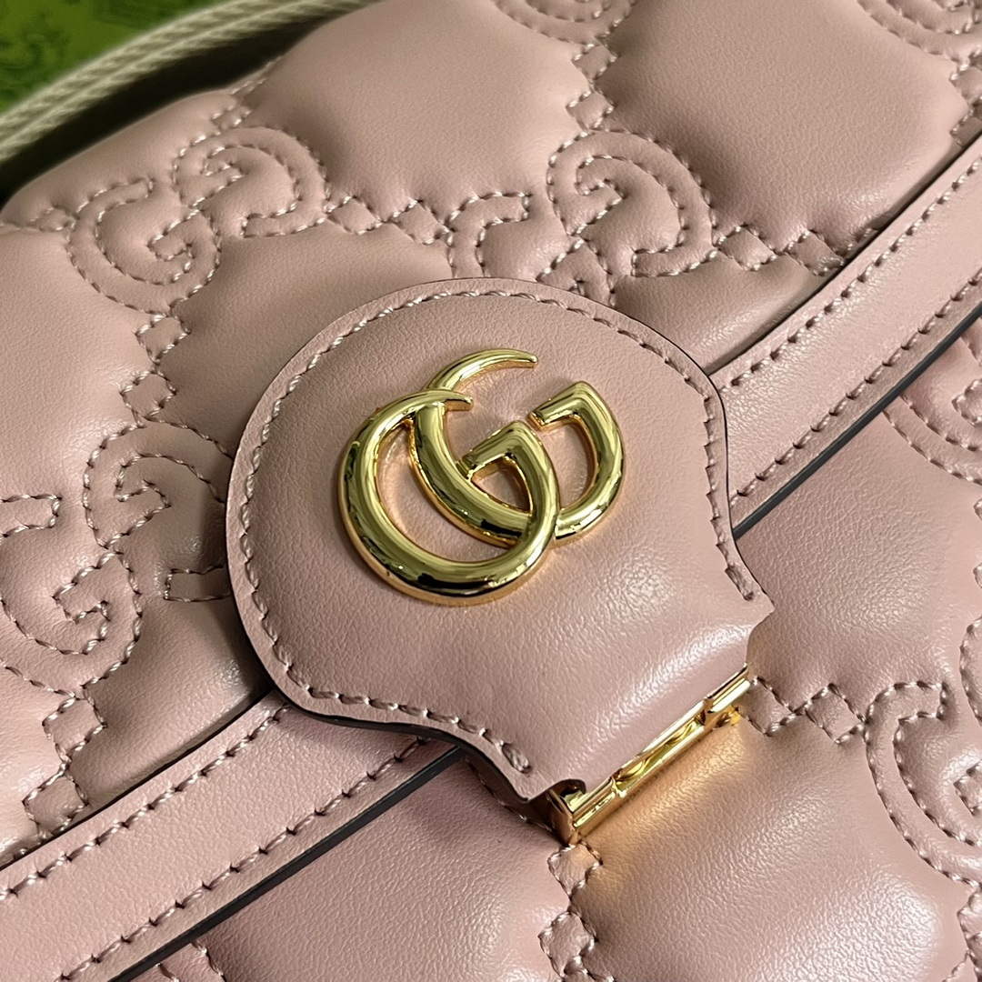 Gucci 724529 GG Matelass¨¦ Small Bag Pink