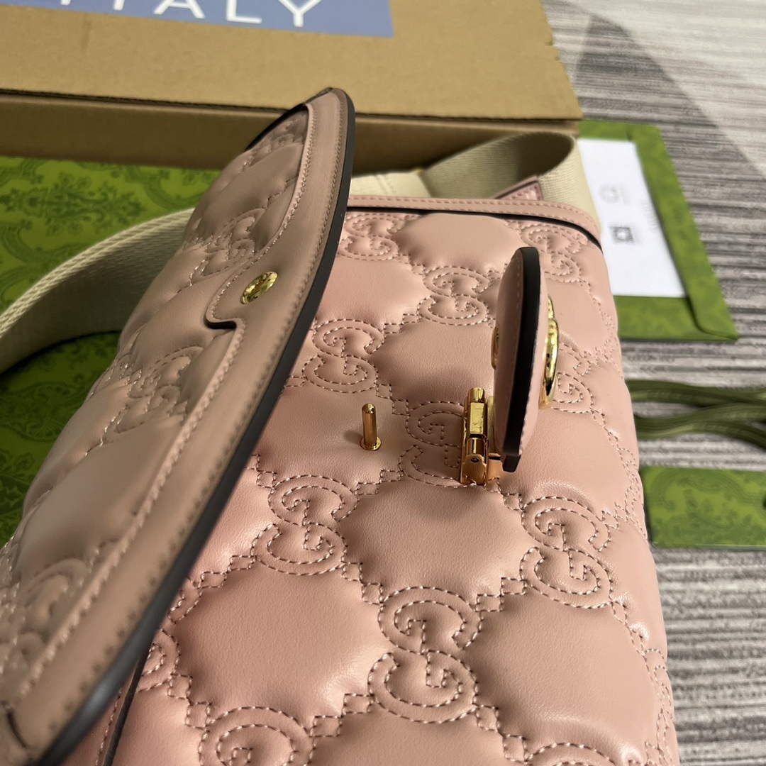 Gucci 724529 GG Matelass¨¦ Small Bag Pink