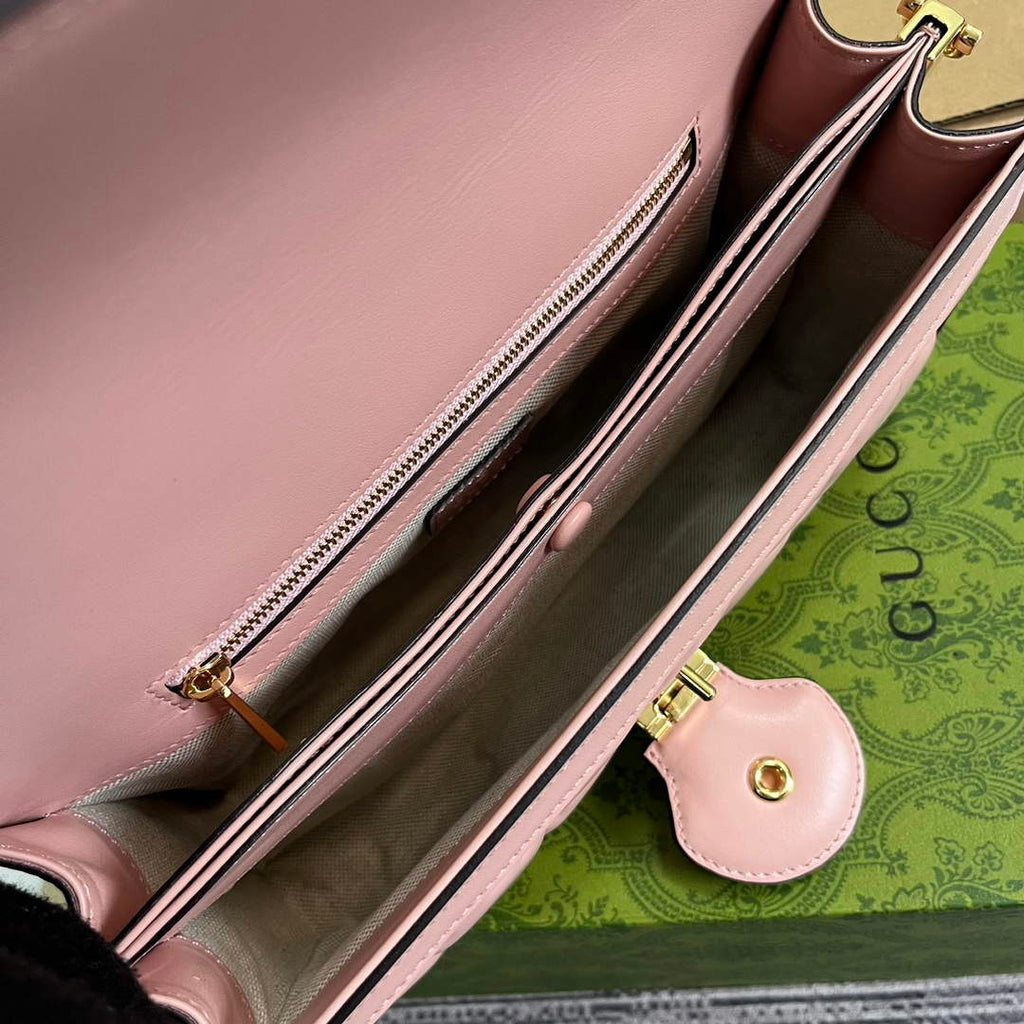 Gucci 724529 GG Matelass¨¦ Small Bag Pink