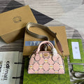 Gucci 724606 Ophidia GG animal print mini bag light pink - Default Title - View 1