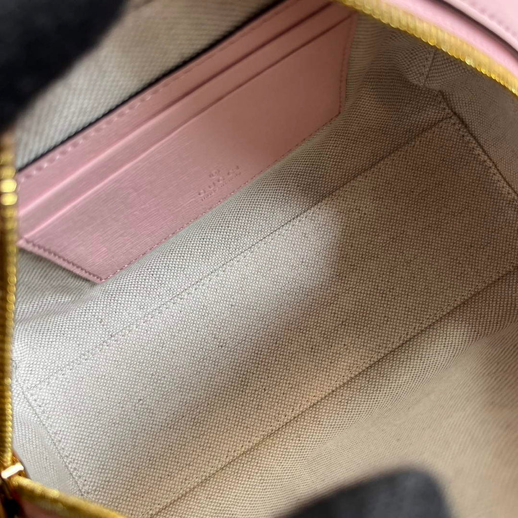 Gucci 724606 Ophidia GG animal print mini bag light pink