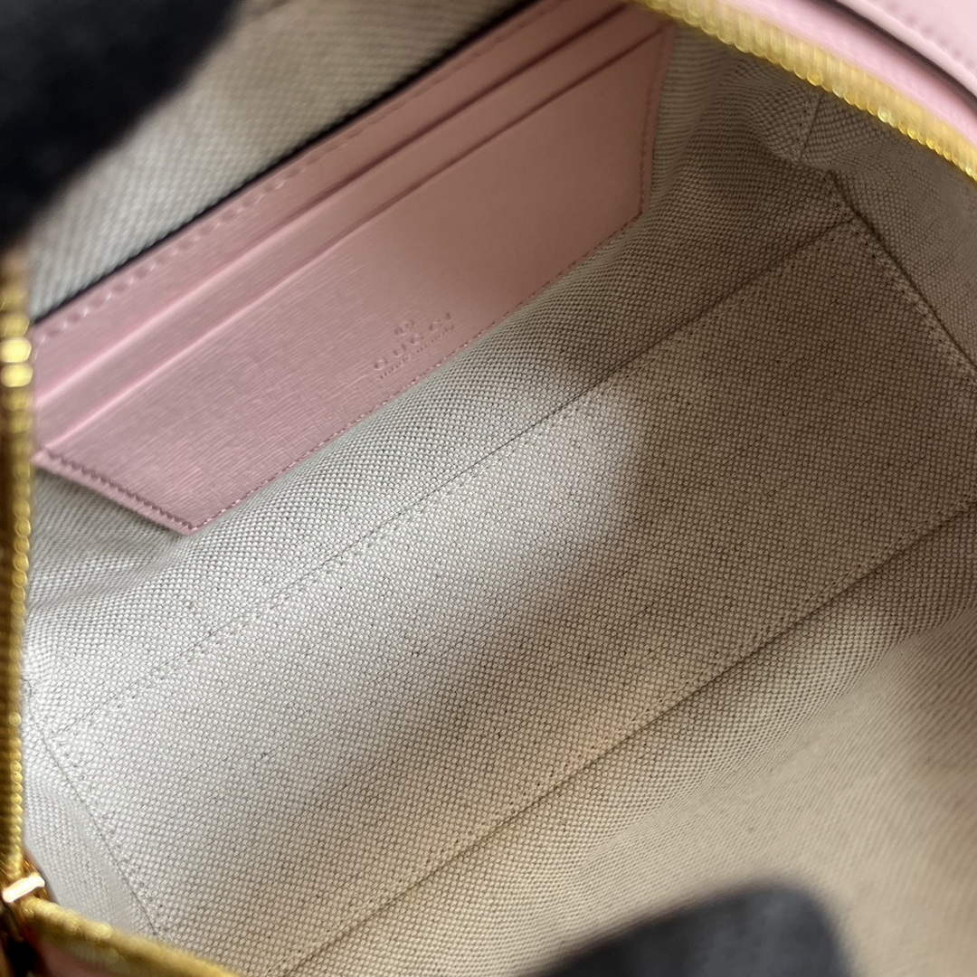 Gucci 724606 Ophidia GG animal print mini bag light pink - Default Title - View 3