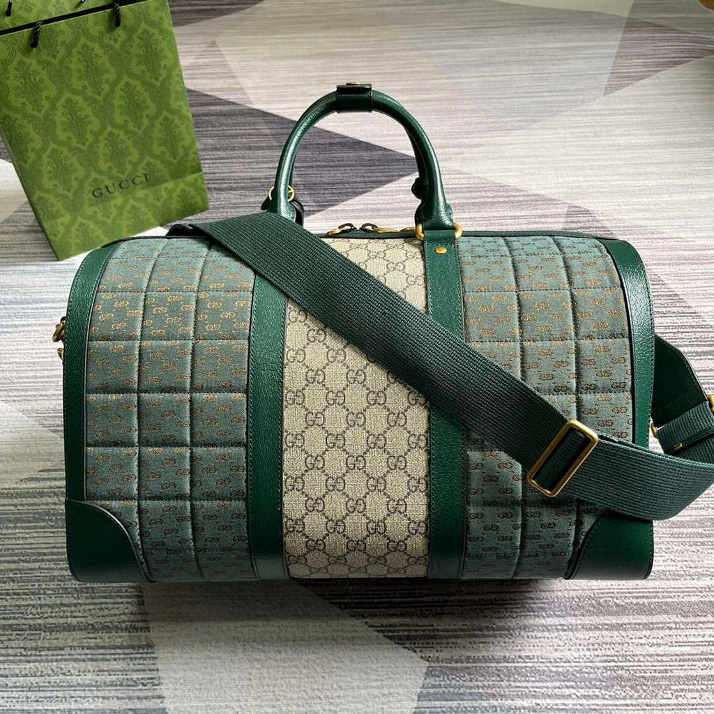 Gucci 724642 Mini GG Canvas Small Duffle Bag Green