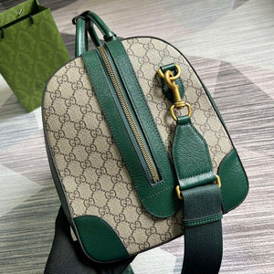 Gucci 724642 Mini GG Canvas Small Duffle Bag Green - Default Title - View 3