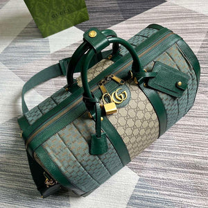Gucci 724642 Mini GG Canvas Small Duffle Bag Green - Default Title - View 4